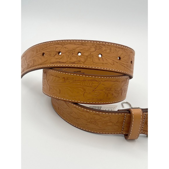 American Eagle Outfitters Belt NWT Mens Genuine Cow Leather Embossed Tooled M - Picture 5 of 6